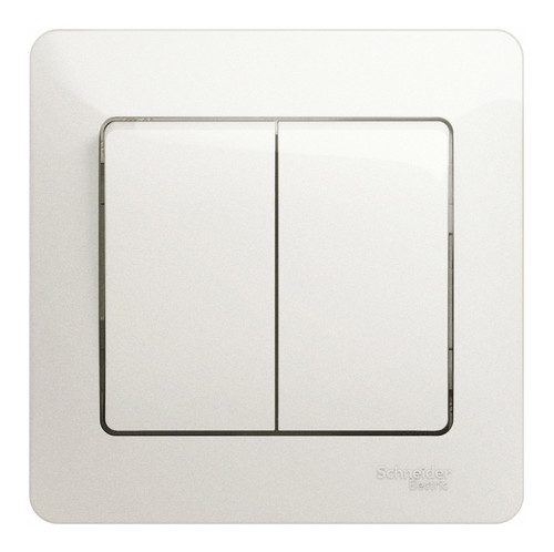 Выключатель Schneider Electric GSL000652 2-клавишный, сх.5, 10АХ (в сборе) перламутр