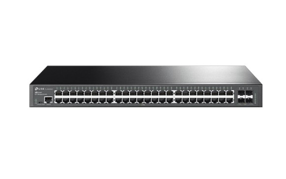 Коммутатор управляемый TP-LINK SG3452X 48 портов RJ45 10/100/1000 Мбит/с, 4 слота SFP+ 10 Гбит/с, консольный порт RJ45, консольный порт Micro-USB