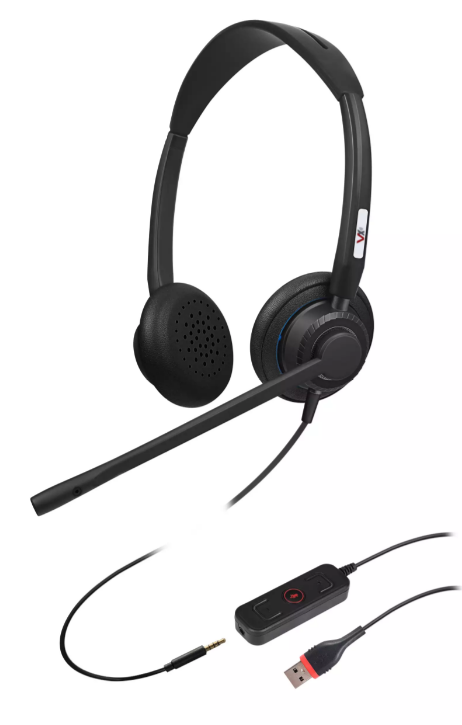 Гарнитура VoiceXpert VXH-700DJ USB (USB-A и 3.5 мм, регулировка громкости, Mute, 2 динамика)