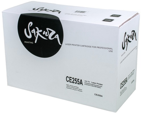 Картридж Sakura SACE255A для HP LaserJet P3010/3015/3015d/3015dn/3015x, черный, 6000 к