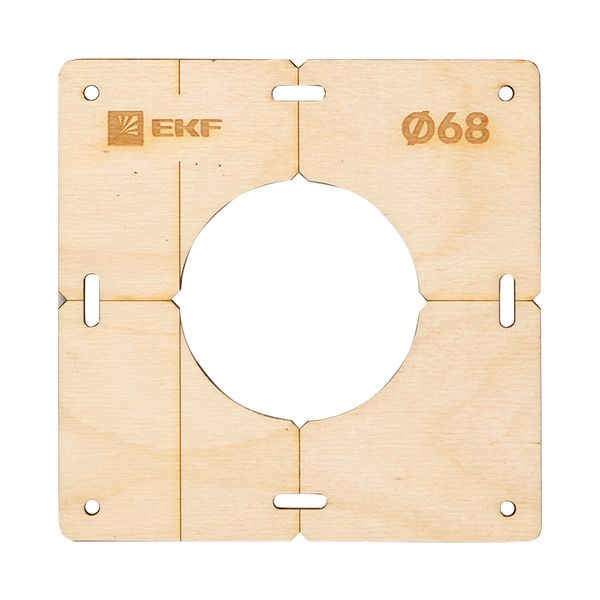 Шаблон для подрозетников EKF sh-d68-1 c 1 отв. диам. 68 мм Expert