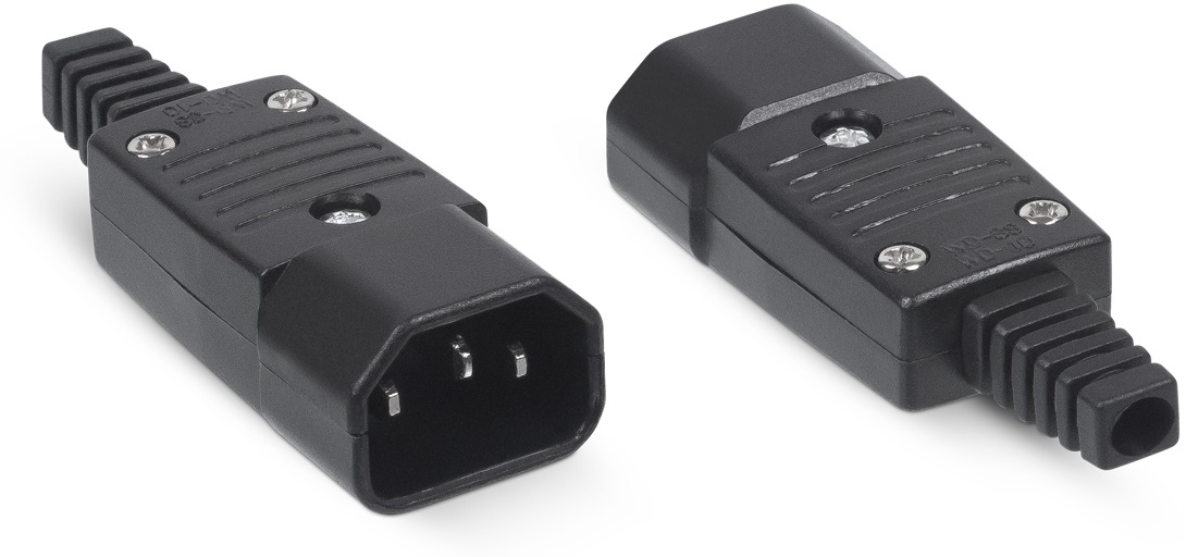   Xcom-Shop Разъем Cabeus IEC-320-C14 вилка С14 разборная, 10А, 250 V, черная