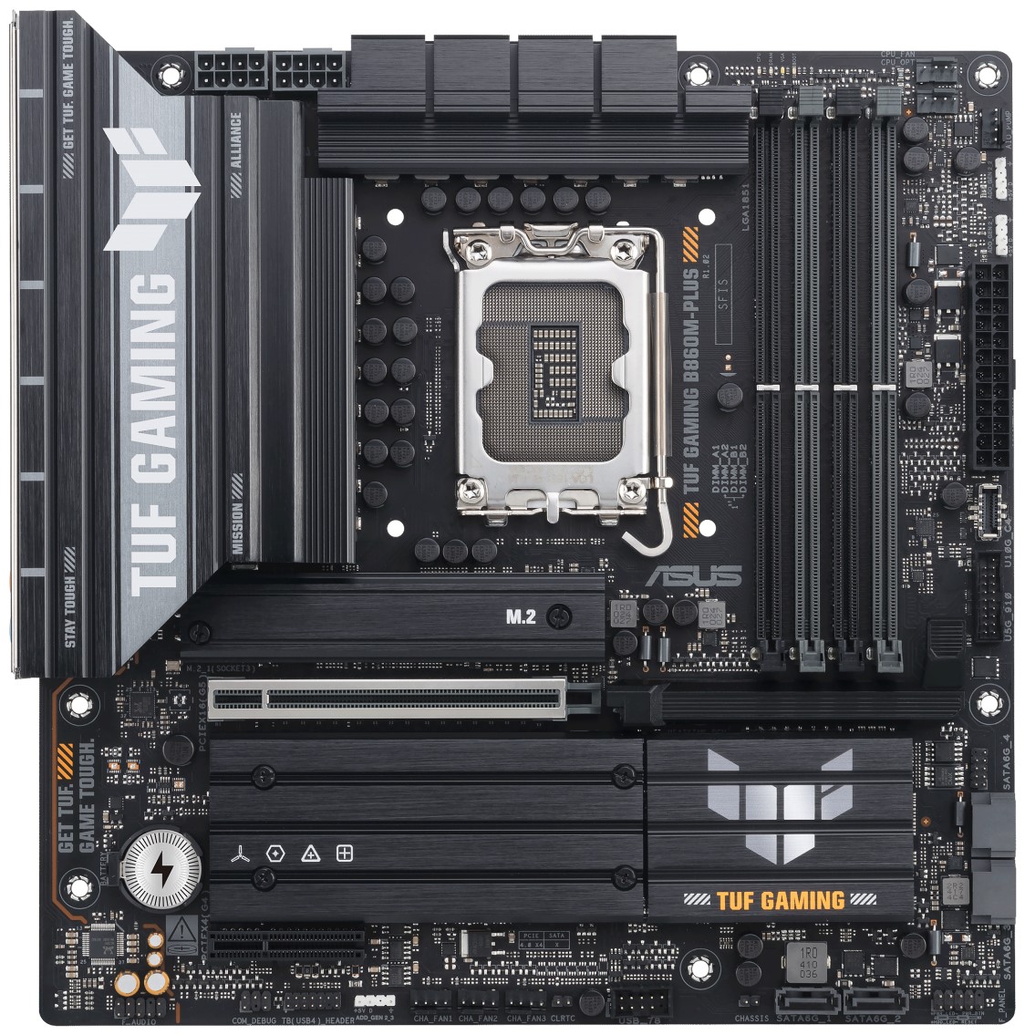 Материнская плата mATX ASUS TUF GAMING B860M-PLUS 90MB1JW0-M0EAY0 (LGA1851, B860, 4*DDR5, 4*SATA, 3*M.2, 6*USB 3.2, USB 2.0, USB Type-C, PCIe, DP, HDM