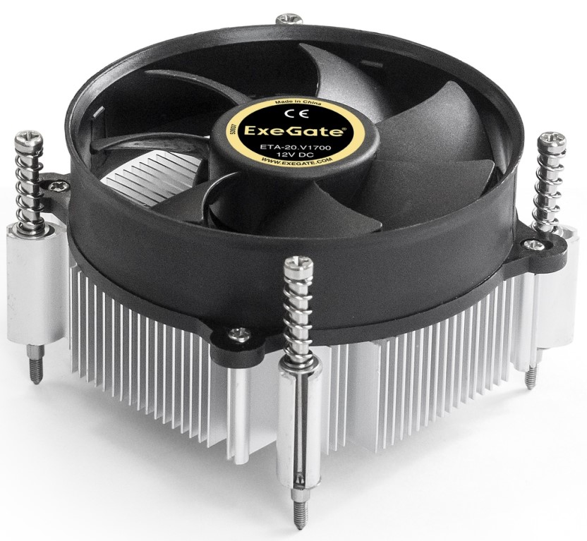 Кулер Exegate ETA-20.V1700 EX292654RUS LGA1150/1151/1155/1156/1200/1700 (Al, fan 95mm, 2200rpm, 3pin, 22dBA,TDP 100W) color box