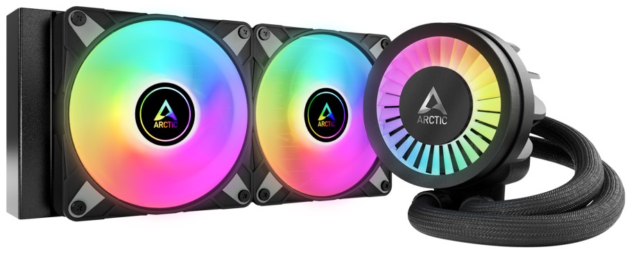   Xcom-Shop Система охлаждения жидкостная ARCTIC Cooling Liquid Freezer III-240 A-RGB Black ACFRE00142A LGA1700/AM4/AM5 (2*120mm fan, 200-2000rpm, 48.82CFM, 4-pin