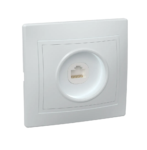 Розетка IEK EKK10-K01-DM компьютерная 1-м СП Кварта РК10-КБ IP20 белая