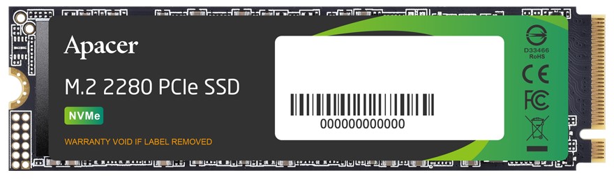 SSD AGI Накопитель SSD M.2 2280 Apacer AP1TBAS2280Q4L-1 AS2280Q4L 1TB PCIe Gen4x4, 3D NAND, 3600/3000Mb/s, MTBF 1.5M, NVMe 1.4, 600TBW, Retail