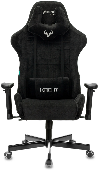 Кресло Бюрократ VIKING KNIGHT черный, Light-20 с подголов., крестовина металл
