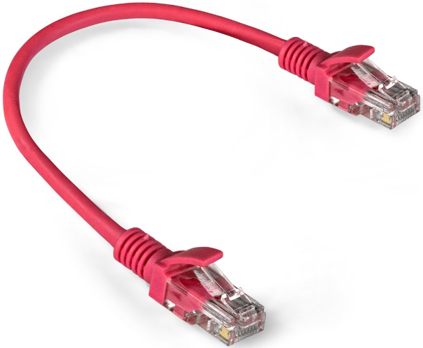 Кабель патч-корд U/UTP 5e кат. 0.3м Exegate UTP-RJ45-RJ45-5e-0,3M-LSZH-RD EX286372RUS красный