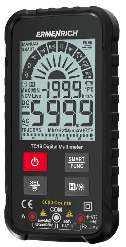 Мультиметр цифровой Ermenrich 82984 Zing TC19