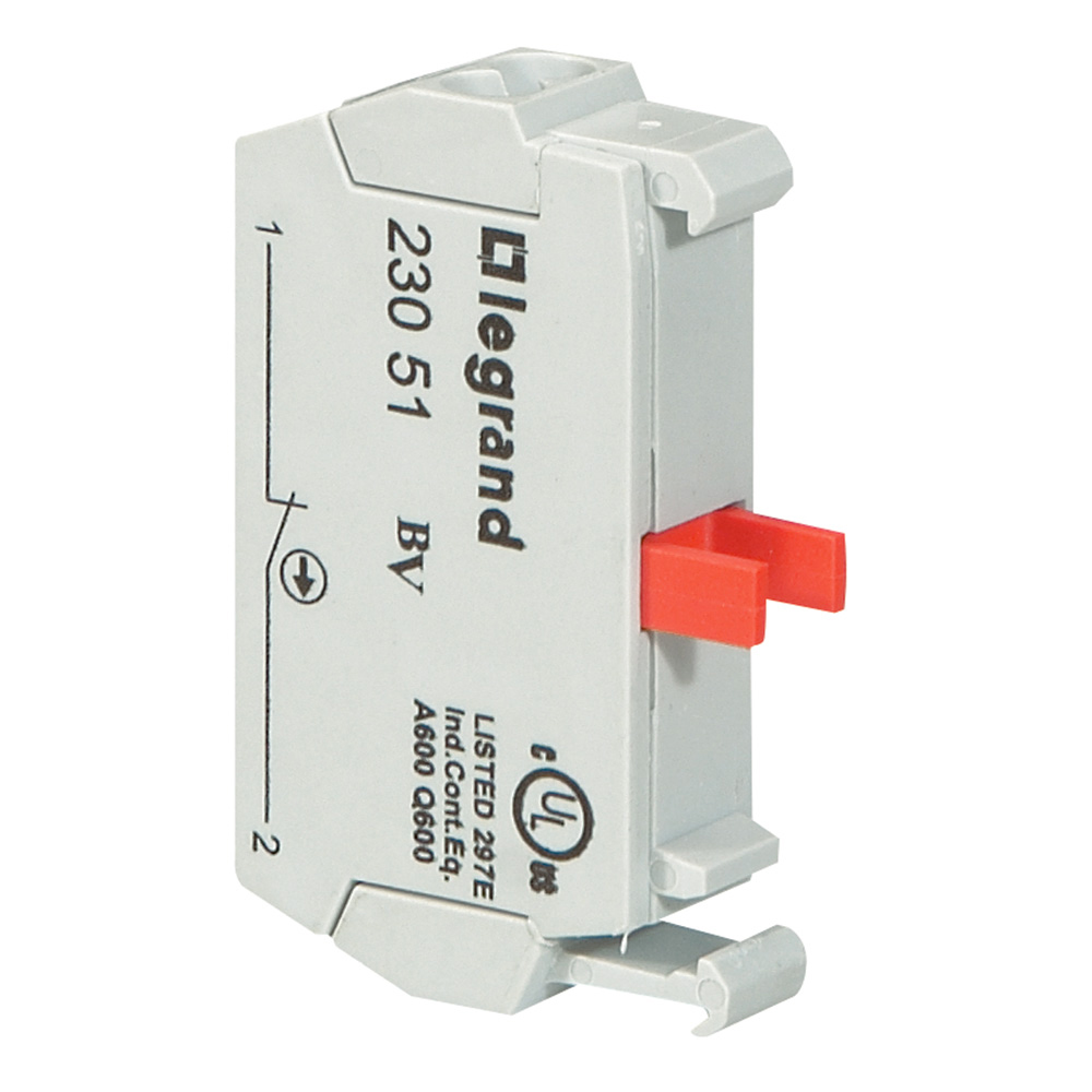 Контактный блок Legrand 023051 Osmoz - для головок, для комплектации, с пружинными клеммами, Н.З.