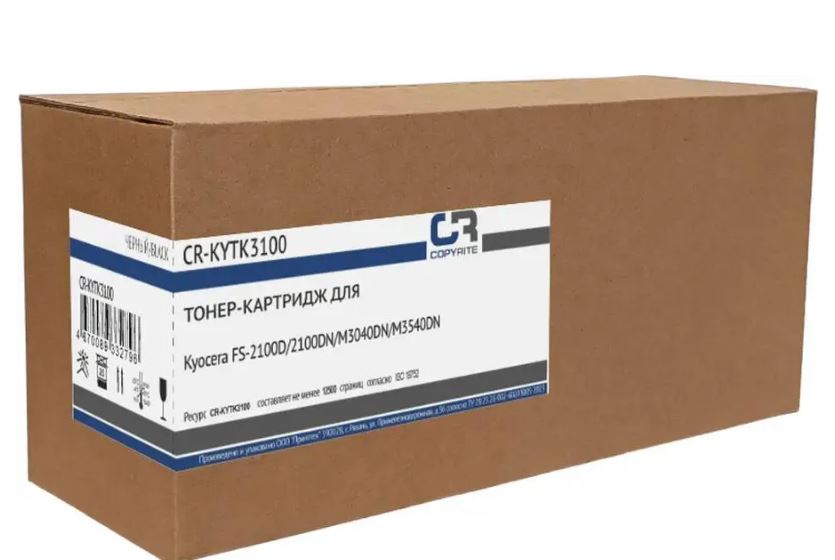 Тонер-картридж CopyRite CR-KYTK3100 для Kyocera FS-2100D/2100DN/M3040DN/M3540DN, TK-3100, 12500 стр, black