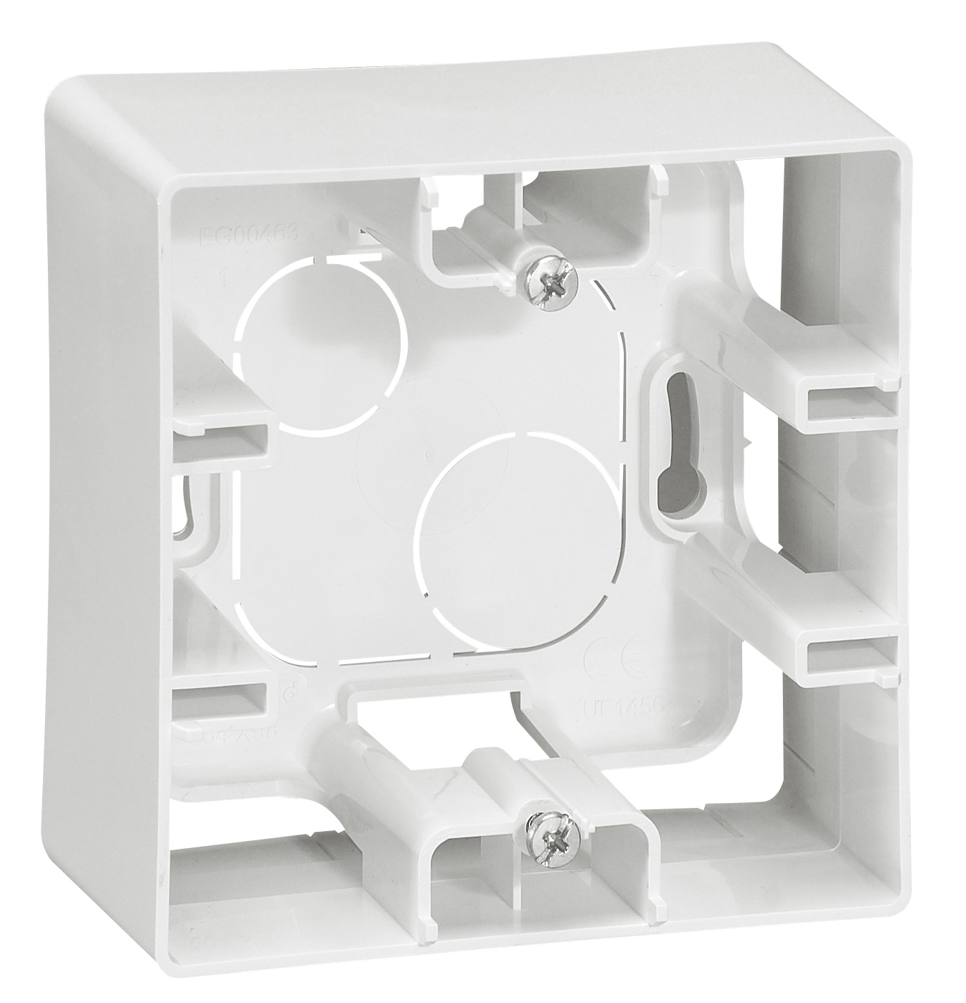 Коробка накладная Legrand 672510 Etika - монтажная, 1 пост, белая