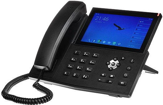 Телефон VoiceIP QTECH QIPP-V700PG видео, 20 линий SIP, 26 клавиши, цветной сенсорный ЖК дисплей 7 с подсветкой, кнопка отключения микрофона, 2 порта