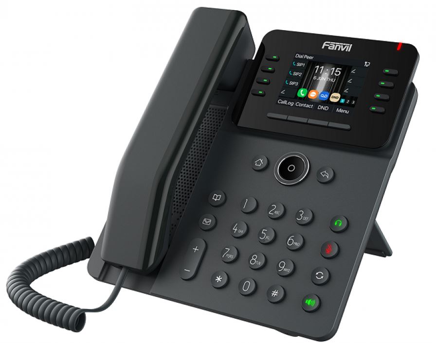 Телефон VoiceIP Fanvil V62G 6 линий SIP, 2х10/100/1000, 2,8 цветной дисплей, 15 DSS клавиш