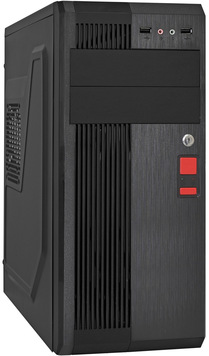 Корпус ATX Exegate UN-605B-UN500 EX294577RUS черный, БП 600W, 2*USB, аудио