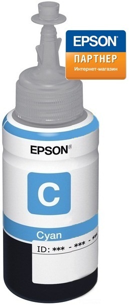 Контейнер Epson C13T67324A для принтера L800  с голубыми чернилами