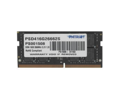 Оперативная память SODIMM DDR4 Модуль памяти SODIMM DDR4 16GB Patriot Memory PSD416G26662S Signature Line PC4-21300 2666MHz CL19 1.2V