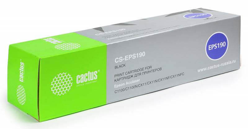 Картридж Cactus CS-EPS190 черный для Epson AcuLaser C1100/C1100N/CX11/CX11N/CX11NF/CX11NFC (4000 стр.)