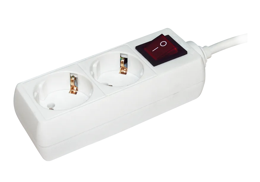Удлинитель IEK WYP10-16-02-03-ZK-N 2х3м с заземл. 16А IP20 У02К 2P+PE 250В 3х1 с выкл.