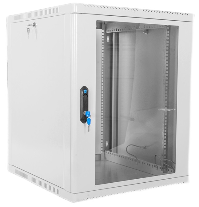 Шкаф настенный 19, 12U ЦМО ШРН-12.350 телекоммуникационный сварной (600 × 350) съёмные стенки, дверь стекло