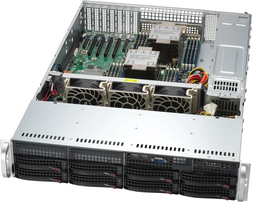 Сервер Supermicro SYS-621P-TRT_1205 SuperServer 2U 621P-TRT/2*4510/2*32GB/Intel D3 S4520 480GB SATA/2*1200W