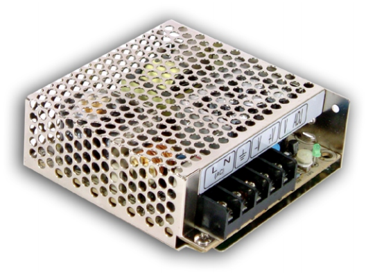 Преобразователь AC-DC сетевой Mean Well RS-50-12 источник питания 12В с универсальным входом от 88 до 264 В AC, мощность 50Вт, конструктивное исполнен