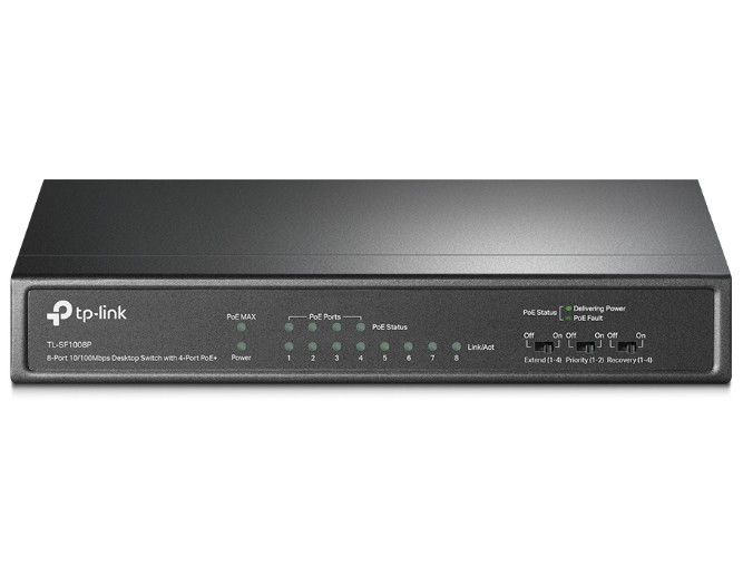   Xcom-Shop Коммутатор PoE TP-LINK TL-SF1008P 4xUTP 10/100, 4xUTP 10/100 PoE
