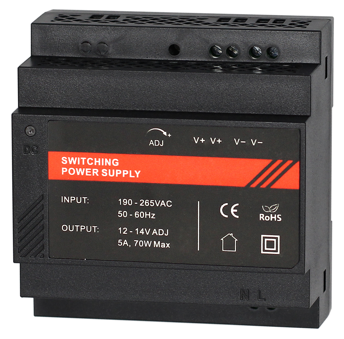 Блок питания Smartec ST-PS105DDL-BK 12 VDC/ 5 A, крепление на DIN-рейку