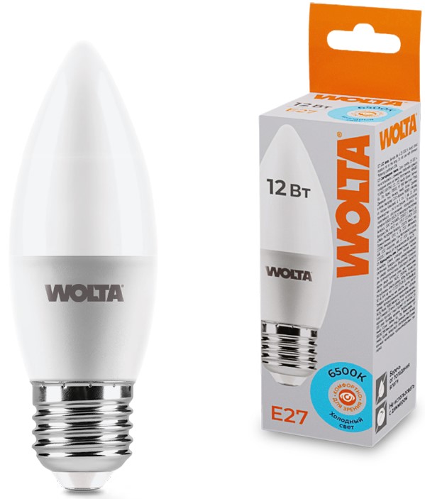 Лампа светодиодная WOLTA 25WC12E27 12Вт 6500K Е27
