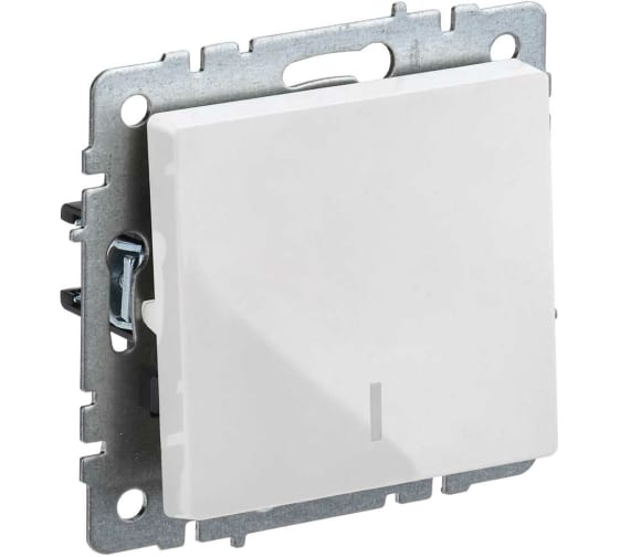 Выключатель IEK BR-V10-1-10-K01 1-кл. СП BRITE ВС10-1-1-БрБ 10А с инд. белый
