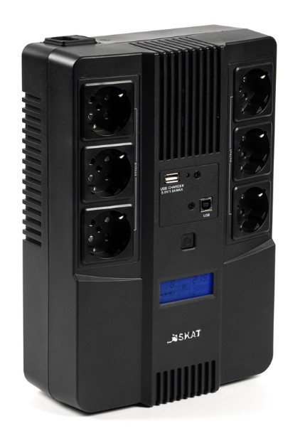  Источник бесперебойного питания Бастион SKAT-UPS 800-AID-IN-1x9 220В, 480Вт, дисплей, 1 АКБ 9Ач, стабил-ия напр-ия, 6 вых. разъемов