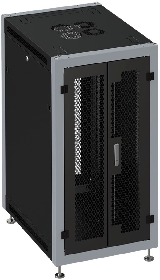 Шкаф напольный 19, 15U SYSMATRIX SL 6815.944 600x800x800mm (ШхГхВ) передняя дверь двухстворчатая перфорированная, задняя дверь двухстворчатая перфори