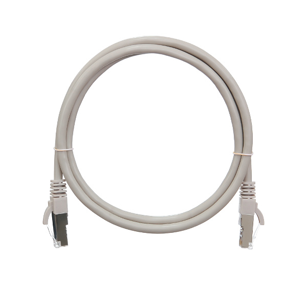 Кабель патч-корд S/FTP 6 кат. 10м NikoMax NMC-PC4SE55B-100-C-GY 2хRJ45/8P8C, T568B, Molded, BC (чистая медь), LSZH нг(А)-HFLTx, серый