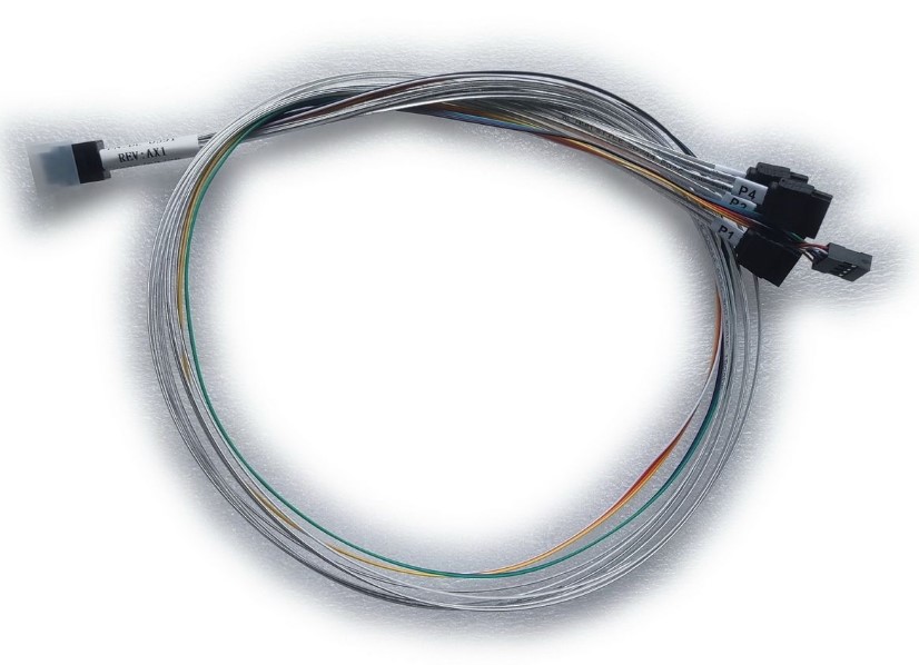 Кабель DiliVing DL-0591 SFF8643-to-4*SATA+SB Crossover, 75 cm