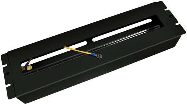 Панель Hyperline BPB19-PS-3U-RAL9005 с DIN-рейкой с регулируемой глубиной установки, 19, 3U, 22 места, черный (RAL 9005)