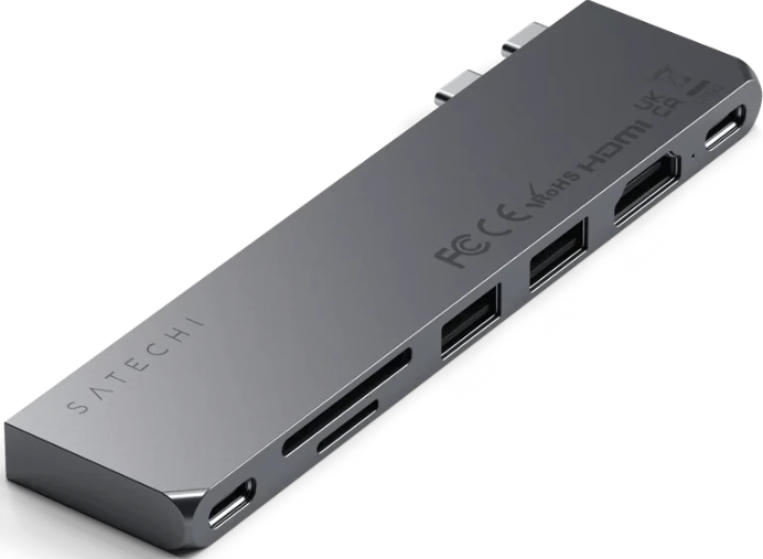Адаптер Satechi ST-HUCPHSM USB-C Pro Hub Slim, серый космос