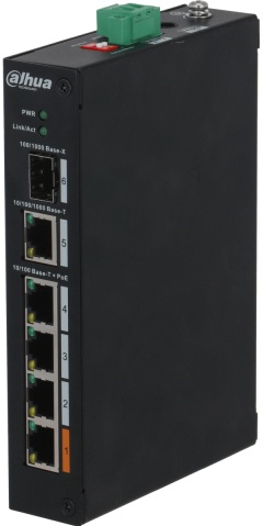Коммутатор неуправляемый Dahua DH-PFS3106-4ET-60-V2 4x100Мбит/с 1x1Гбит/с