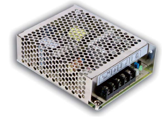 Преобразователь AC-DC сетевой Mean Well RS-75-12 источник питания 12В с универсальным входом от 88 до 264 В AC, мощность 75Вт, в кожухе.