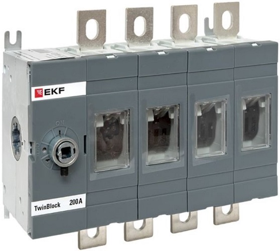 Рубильник EKF tb-s-200-4p 200A 4P без рукоятки управления TwinBlock