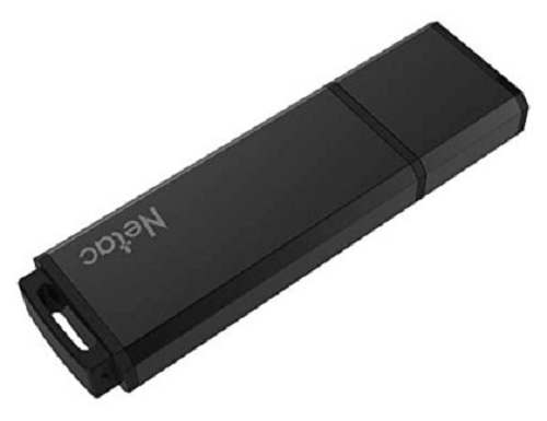 Накопитель USB 3.0 64GB Netac NT03U351N-064G-30BK U351, металлическая чёрная