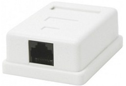 Розетка настенная Cablexpert NA212 RJ-45 кат.5e внешняя 1 порт, 110&Krone