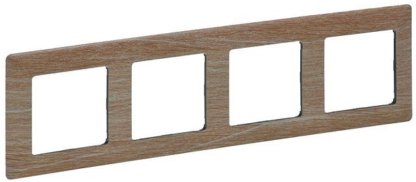 Рамка Legrand 754184 Valena LIFE, 4-ая, светлое дерево