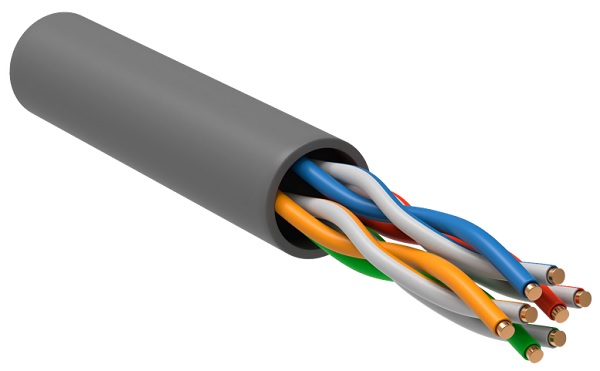 Кабель витая пара U/UTP 5e кат. 4 пары ITK LC1-C5E04-121(м) 24AWG solid, LSZH
