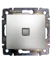 Переключатель Legrand 770126 Valena одноклавишный, на два направления, с подсветкой, 10А, 250В ,IP20 (алюминий)