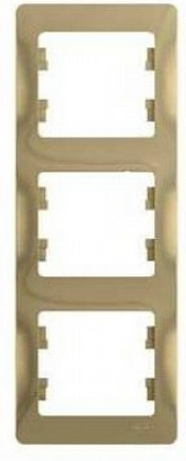 Рамка Schneider Electric GSL000407 Glossa Титан 3-я, вертикальная (кратно 15 шт)