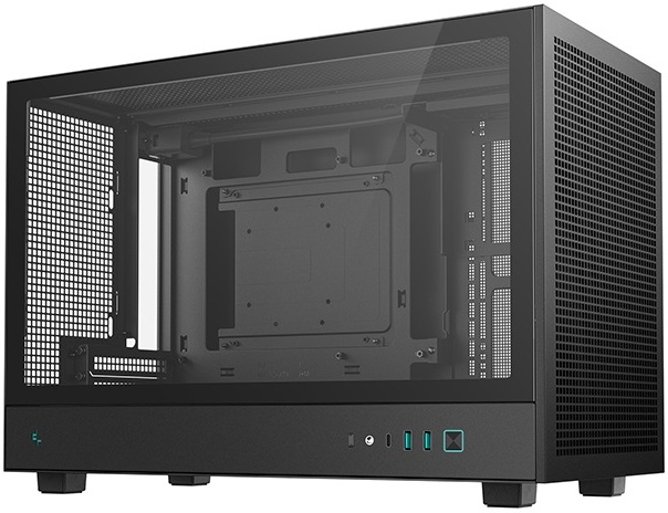 Корпуса DeepCool Корпус mATX Deepcool CH260 без БП, боковая панель иззакалённого стекла, 2*USB 3.0, USB Type-C