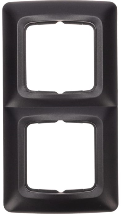 Рамка KRANZ KR-78-0346 DEA 2-я горизонтальная черный металлик