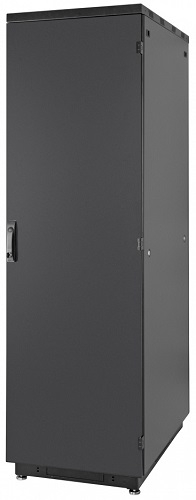 Шкаф напольный 19, 33U Eurolan 60F-33-66-30BL  Racknet S3000  600 × 600, передняя дверь металлическая одностворчатая, задняя дверь металлическая одно