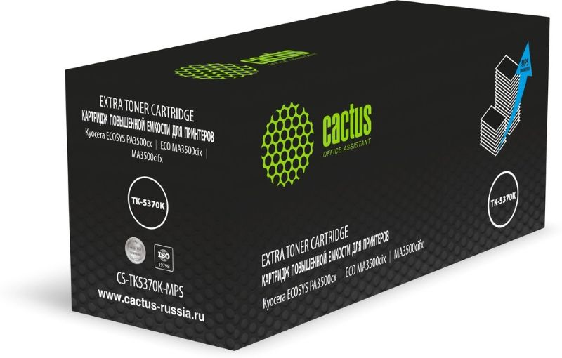 Картридж Cactus CS-TK5370K-MPS лазерный черный (18500стр.) для Kyocera ECOSYS PA3500cx/ECO MA3500cix/MA3500cifx с чипом
